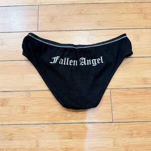Vive Maria Fallen Angel Black Panties Goth Cross Charm Size S #goth #punk